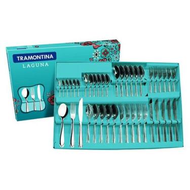 Imagem de Faqueiro Tramontina Inox Laguna 42 Peças, Prata, 42