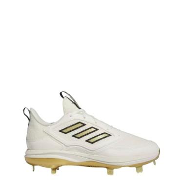 Imagem de adidas Tênis feminino Adissage Softball Casual - Branco, Branco/dourado metálico/preto central, 41