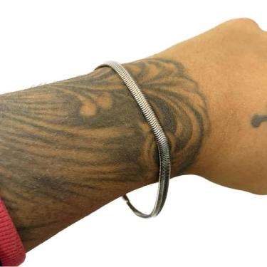 Imagem de Pulseira Masculina De Aço Inoxidavel Elo Serpente Cobra - EEA SEMI JOA