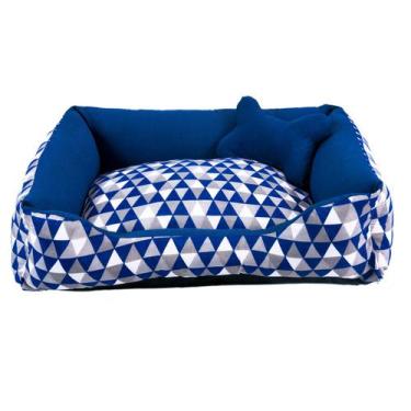 Imagem de Caminha Pet Dog Para Cachorro Ou Gato Grande 70x55cm Geométrico Marinh