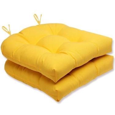 Imagem de Almofada Para Cadeira Futton Solid 40x40cm - 2pçs - FASTLAR, *Amarelo