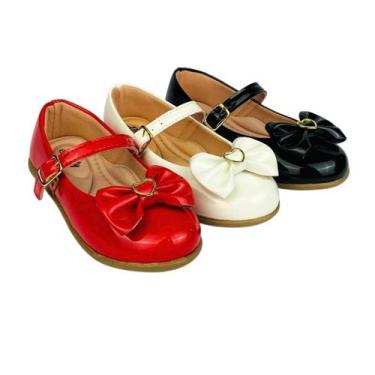 Imagem de Kit Com 3 Pares Sapatilha Infantil Menina Boneca Verniz Confortável SP