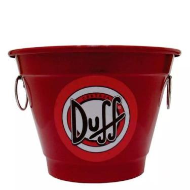 Imagem de Balde de Gelo Térmico em Alumínio 6,5L Red - Cerveja Duff Beer - Retro