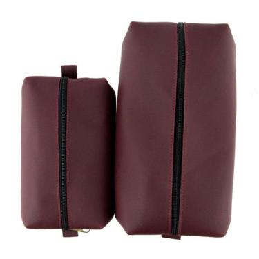 Imagem de Kit Bolsa Nécessaire Estojo Grande e Pequeno Organizador - DuChico, Vi