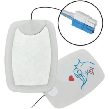 Imagem de Eletrodo de Choque Adesivo Descartáveis para DesfibriladorAdulto e Inf
