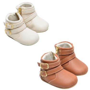 Imagem de Botinha Bota Bebe KIT 2 PARES Menina Recém Nascido Inverno - Seven Bra