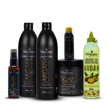 Imagem de Kit Argan Premium Pós Progressiva 6 Produtos (Com Creme de Pentear, Ól