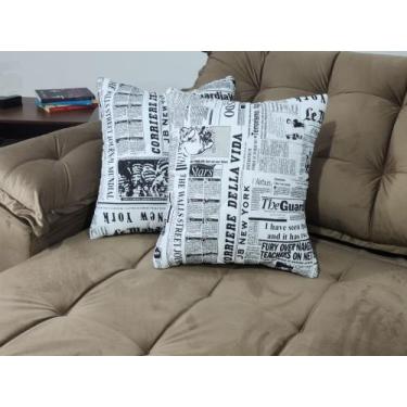 Imagem de ALMOFADA 100% ALGODÃO CHEIA COM ENCHIMENTO MACIO E CONFORTÁVEL COM ZIP