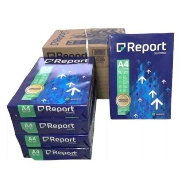 Imagem de Papel sulfite a4 folhas 75g report premium com 2500 folhas