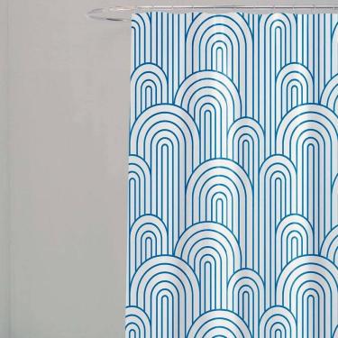 Imagem de Cortina Box Banheiro Tecido Poliéster 198X180 Estampada Uzoo