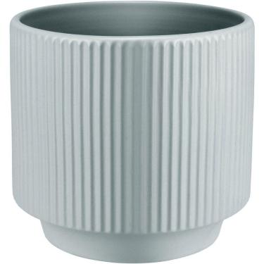 Imagem de Cachepô Vaso Decorativo Planta Redondo Home&co Cerâmica 12x13x13cm Cinza