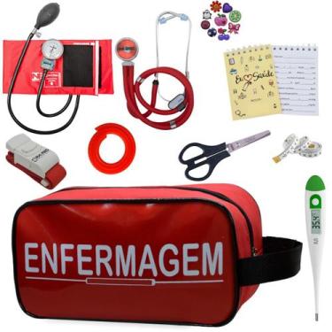 Imagem de Kit Academico Enfermagem Aparelho Pressao Estetoscopio Multi PAMED - P