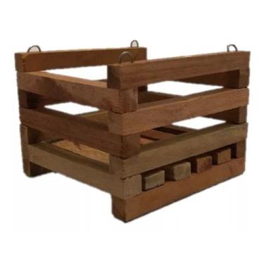 Imagem de Cachepot de Madeira 13cm x 13cm - orquivitro