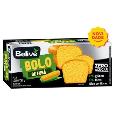Imagem de Bolo Sem Glúten, Sem Açúcar, Sem Leite de Fubá Belive 290g