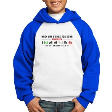 Imagem de Moletom Infantil It's Only One Down Rest Is Up - Foca na Moda, Branco,
