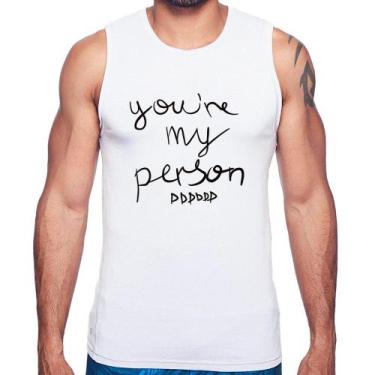 Imagem de Regata You're my person frase - Foca na Moda, Branco, P