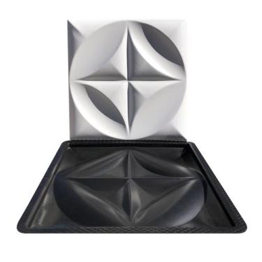 Imagem de Forma 3D Gesso e Cimento ABS - Floral 50x50 - Xmoldes Formas 3D
