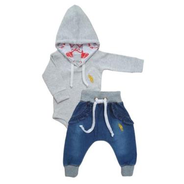 Imagem de Kit 2 Peças Menina Body com Capuz e Calça Jeans - Patrulha Street, Cin