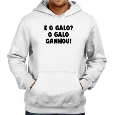 Imagem de Moletom E o galo O galo ganhou! - Foca na Moda, Branco, GG