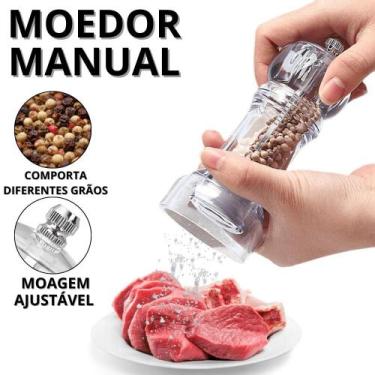 Imagem de Moedor De Sal e Pimenta Saleiro De Cozinha Pimenteiro Triturador Manua