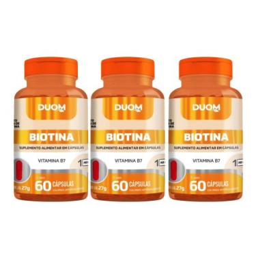 Imagem de Kit C3 Biotina Suplemento Para Cabelos e Pele  Duom - Duom Lab Eireli
