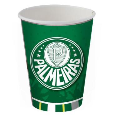 Imagem de Copo Papel Tema 200ml Palmeiras SEP Futebol - 08 unid - Festcolor