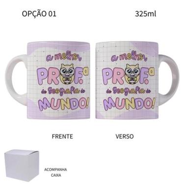 Imagem de Caneca 325ml Dia Dos Professores Prof Geografia Corujinhas - LARANJA E