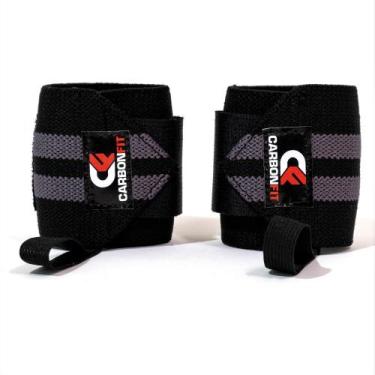 Imagem de Par De Munhequeira Protetor P/ Punho Elástico - CARBONFIT, Cinza
