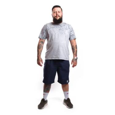 Imagem de Bermuda Tactel  Plus com Bolsos Frente e Costa - OX CONFECÇÕES, Azul e