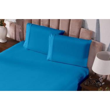 Imagem de Fronha Prática Malha Gel Lisa com Vira 2 Peças Azul Turquesa - Ametist