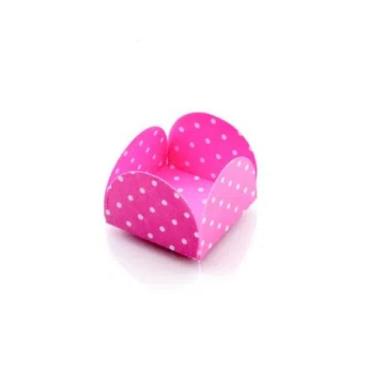 Imagem de Forminhas para Doces 4 Pétalas Poá Pink e Branco 50 unidades NC Toys