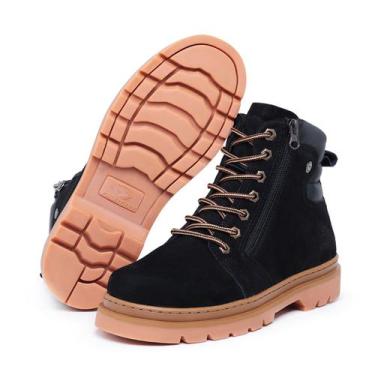 Imagem de Bota Coturno Masculino De Couro Zíper Lateral Sola Tratorada - Florati