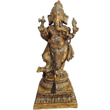Imagem de Estátua de Lord Ganesha Pisando No Rato - manaom