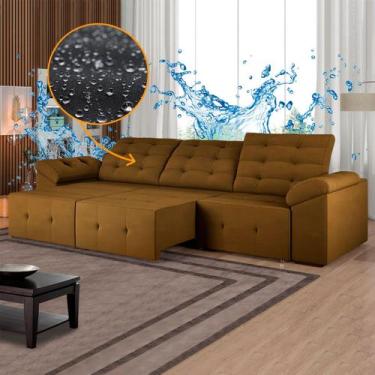 Imagem de Sofá Impermeável 4 Lugares Brasil 260 Cm Retrátil Reclinável Suede Dou
