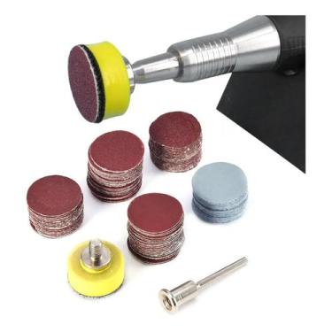 Imagem de Kit 100 Discos Lixas 25 Mm Limpeza Polimento Micro Retifica - mercado 