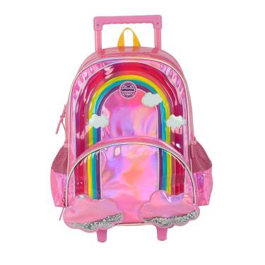 Imagem de Mochila de Rodinhas Sem Alça Luxcel Up4You ArcoIris Pink