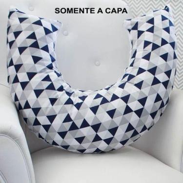 Imagem de Capa para Almofada Amamentação - Laura Baby, Losango Marinho