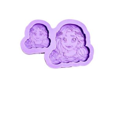 Imagem de F1698 molde de silicone rapunzel confeitaria biscuit - confeitaria dos