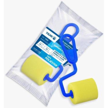 Imagem de Rolo de Pintura Espuma de Poliéster Mini Amarelo - Pinceis Tigre