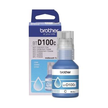 Imagem de Refil de Tinta Brother BTD100C Ciano | DCPT230/DCPT430W/DCPT436W/DCPT530DW/DCPT730DW/DCPT830D