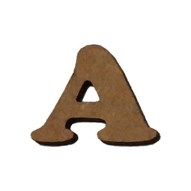Imagem de Kit 10 Letras a Mdf 3mm por 2,5cm de Altura Mdf Madeira - ATACADÃO DO 
