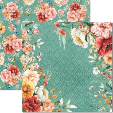 Imagem de Papel para Scrapbook Sandra Família Arte Fácil Flowers 2 - SC-786