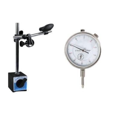 Imagem de kit base magnetica ajuste fino + relogio comparador 0,01 mm - Orion