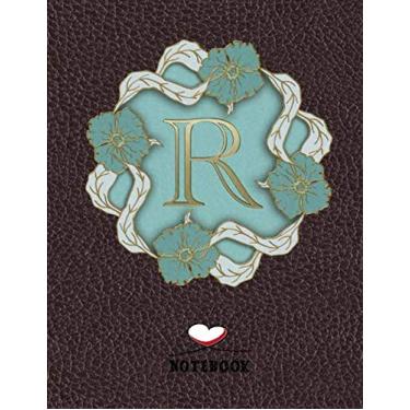 Imagem de R: Monogram Initial R journal, Wide Ruled Composition Notebook for Women: R: Personalized Initial Wide Ruled Lined Journal (8.5" x 11” - 110 Pages) ... Girls,Funny R: Notebook,Gift for R: Lovers