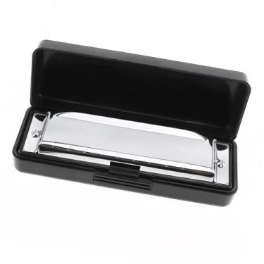 Imagem de Para Iniciantes harmônica 10 Buracos 12 Tons De Prata Diatônica Gaita Blues Harpa Boca Órgão Instrumento Musical Aço Inoxidável Para Iniciante