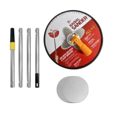 Imagem de Amagogo Lixadeira de pólo de drywall Lixadeira de drywall portátil redonda ferramenta de polimento de drywall lixadeira de parede para paredes e tetos secos