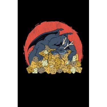 Imagem de Fantasy Dragon Hoard D20 - Notebook for Nerdy Geeks: DIN A5 (6x9) Notebook for role -playing enthusiasts and pen and paper RPG fans with 120 lined pages and weekdays for the diary function