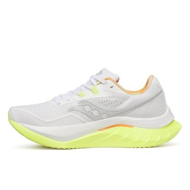 Imagem de Saucony Tênis feminino Endorphin Speed 4, Branco/Sunny, 34