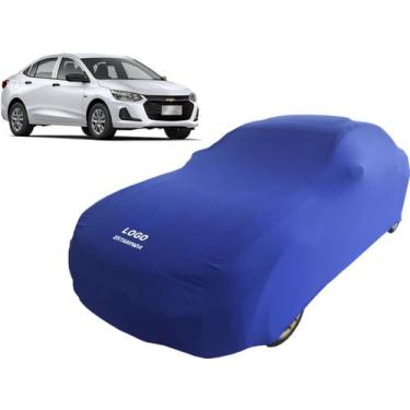 Imagem de Capa Automotiva Para Gm Novo Onix Plus Tecido Helanca Lycra - Mz, Azul