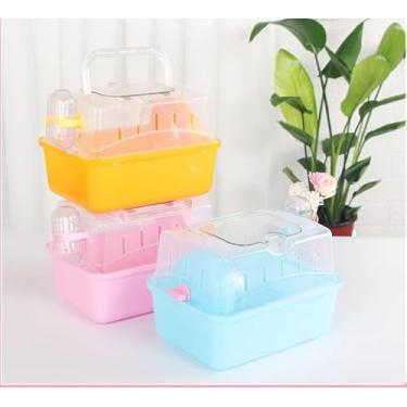 Imagem de Misyue Gaiola de Hamster Gaiola portátil para transporte de hamster (azul)